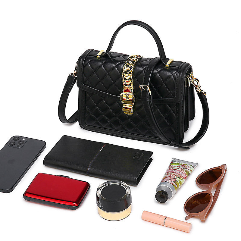 New Women's Bag Trendy Fashion Retro Quilted Small Square Bag Personality Stylish Simple Crossbody Women's Bag Handbag