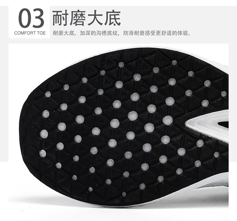 2025Winter New Leather Waterproof Couple Sports Shoes Popcorn Carbon Plate Fleece Lined Thickened Soft Sole Running Shoes