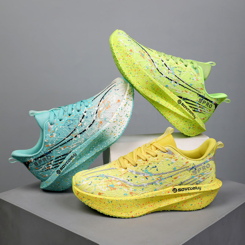 Red Rabbit9PRO Autumn New Fluorescent Real Explosive Carbon Plate Soft Sole Running Shoes Body Test Racing Couple Lightweight Sports Shoes