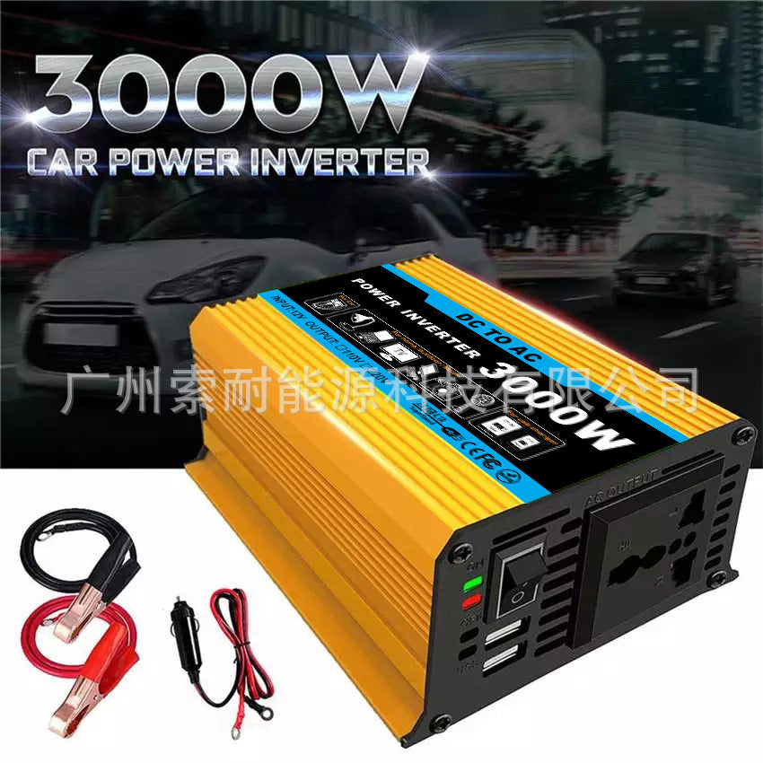 300W Car Converter Inverter Car Small Appliances12V Turn110V/220V Belt3.6A Double USB Mouth