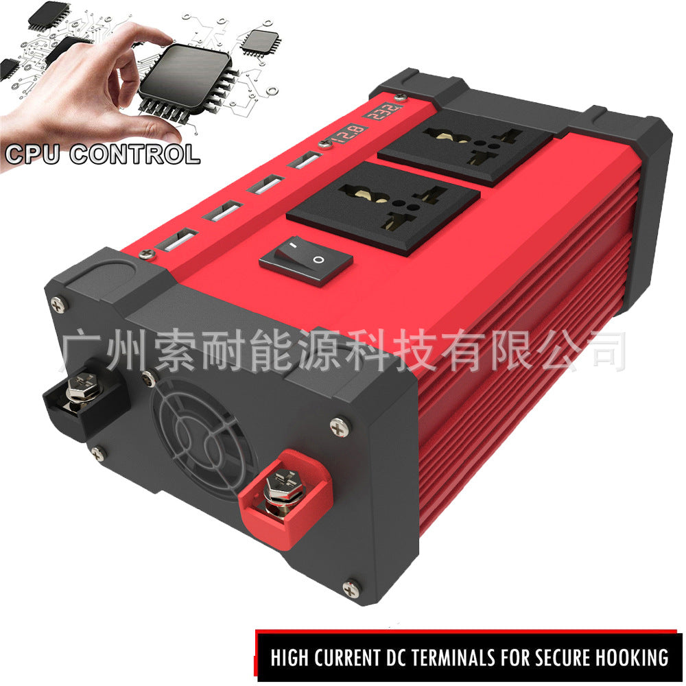 Car Converter Automotive Small Appliances300W/500W Inverter12V Turn110V/220V 4USB 2Socket