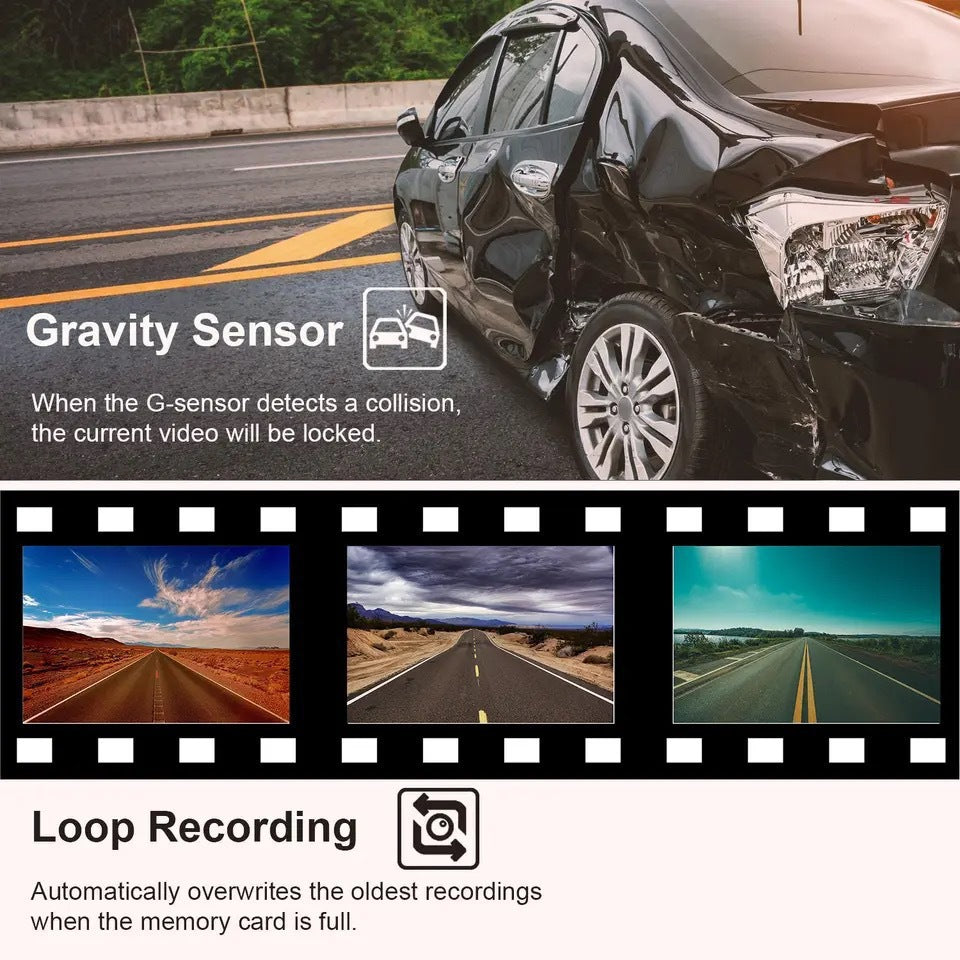 4Recording4Lens Phone WIFI High Definition Internet1080P Infrared Night Vision3Inch Large Screen Rearview Camera Model