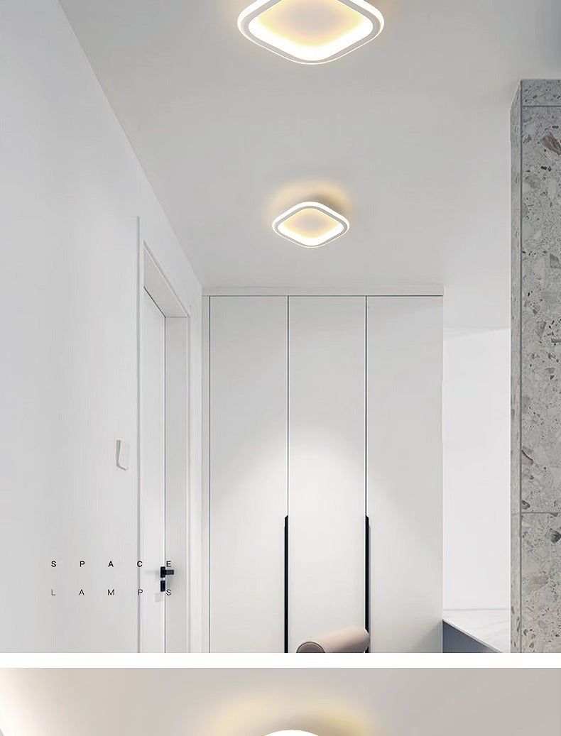 Entryway Hallway Light Modern Minimalist Corridor Balcony Ceiling Light Creative Minimalist Square Round Cloakroom Light