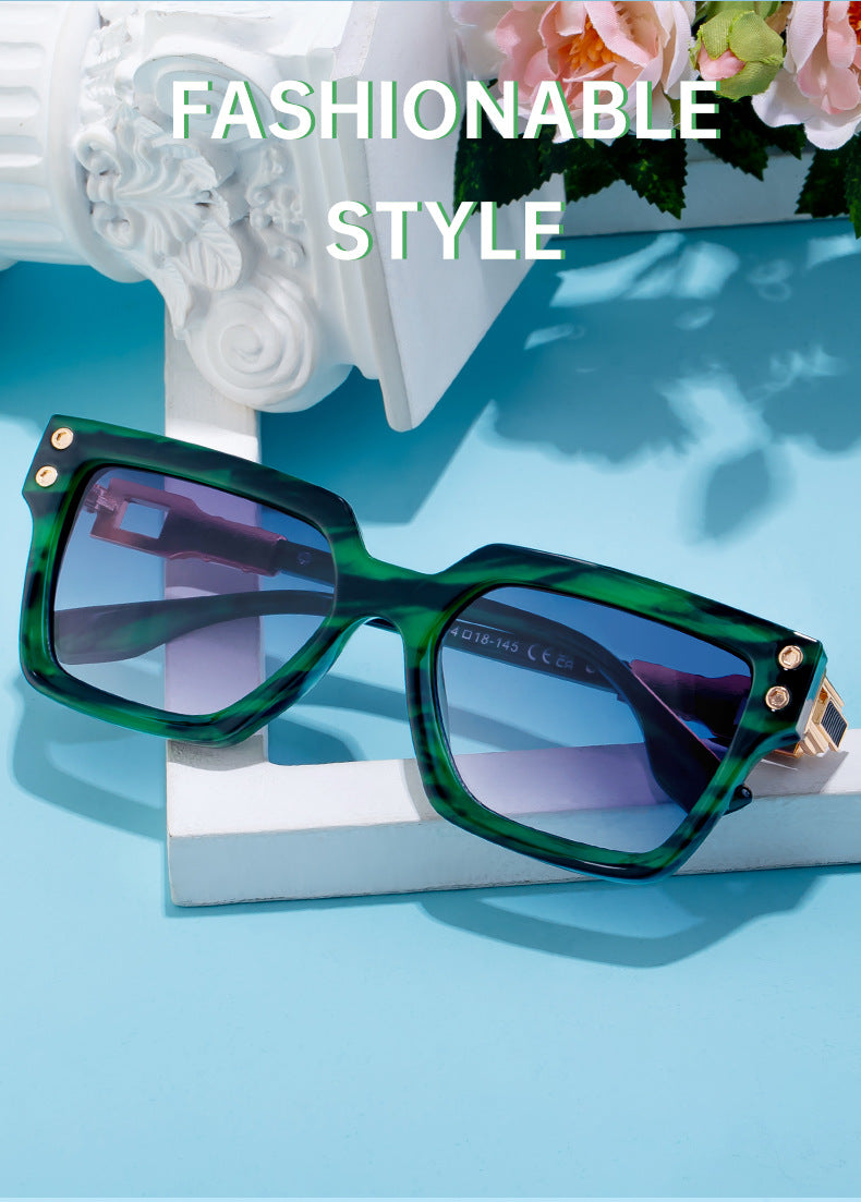 2025New European and American Style Square Frame Sunglasses for Men High-end Sun Protection Sunglasses Men's Trend Wholesale sunglasses
