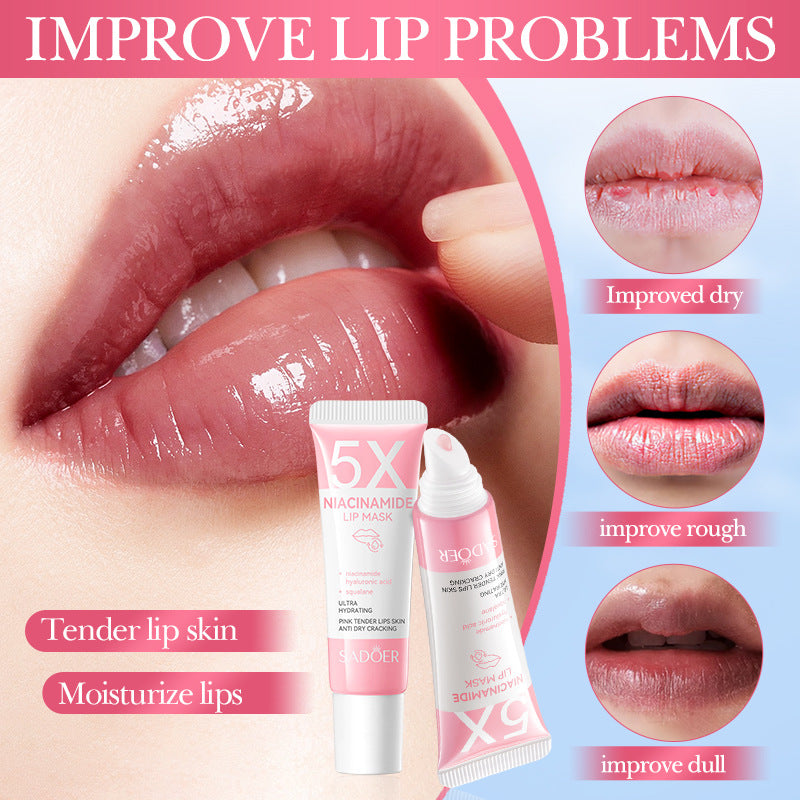 Full English5Niacinamide Lip Mask SADOER Pink anti-chapped hydrating lip balm  wholesale