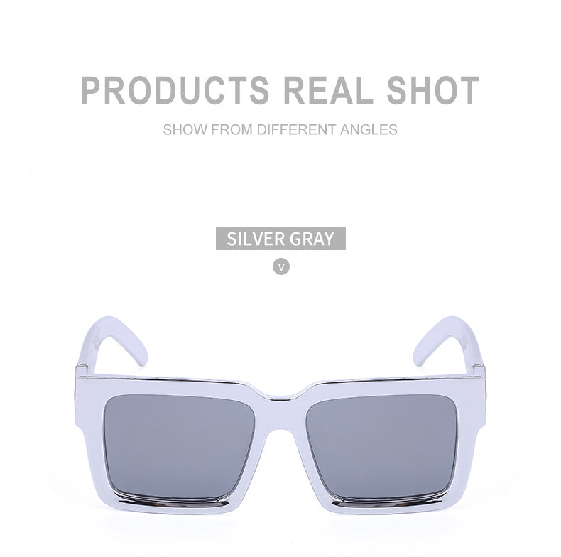 20252024 New Rich Man Sunglasses Men Trendy High-end Square Frame Sunglasses Men Glasses sunglass