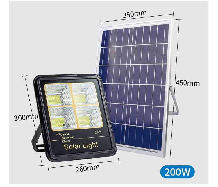 100W-300W Smart Super Bright Outdoor Waterproof Garden Light Split Solar Flood Light for Yard Lighting
