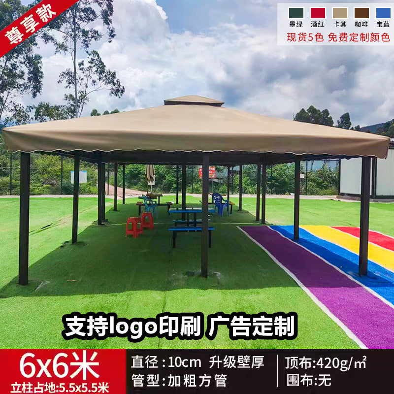 Outdoor Sunshade Canopy Rain Shelter Courtyard Garden Villa Four-legged Pavilion Advertising Event Large Roman Tent Umbrella Wholesale