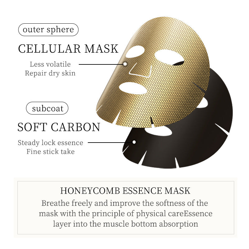 Full English Gold Mask SADOER Golden Honeycomb Mask Sheet Pack Moisture replenishment  Foreign Trade Wholesale