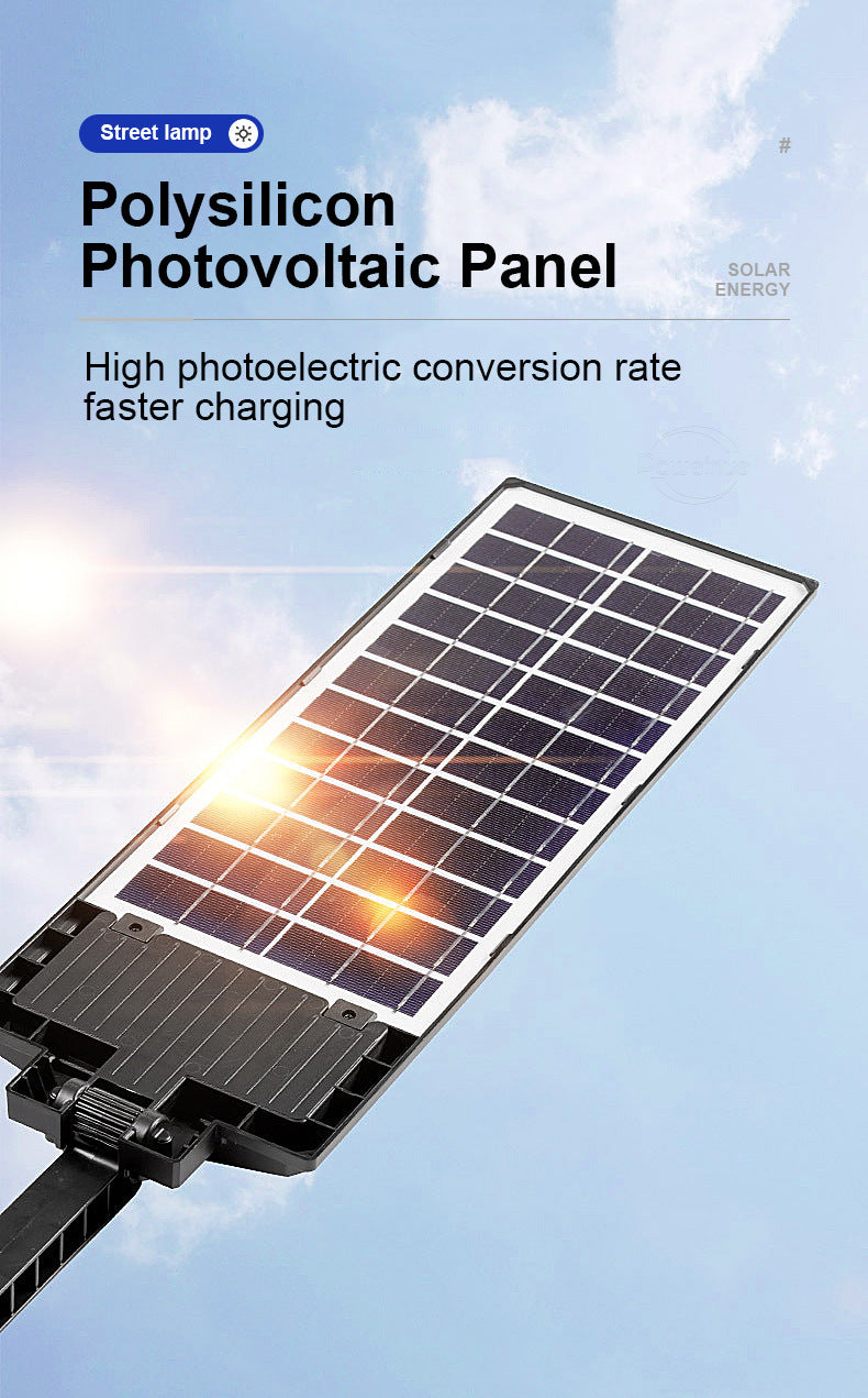 Solar Street Light Outdoor Integrated Light Human Body Sensing Garden Light Waterproof Wall Lighting with Remote Control