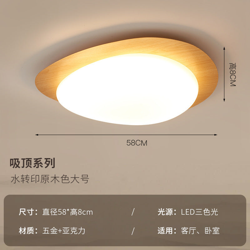 French Vintage Style Bedroom Ceiling Light Modern Simple Walnut Living Room Light Iron Art Water Transfer Printing Study Light Wholesale