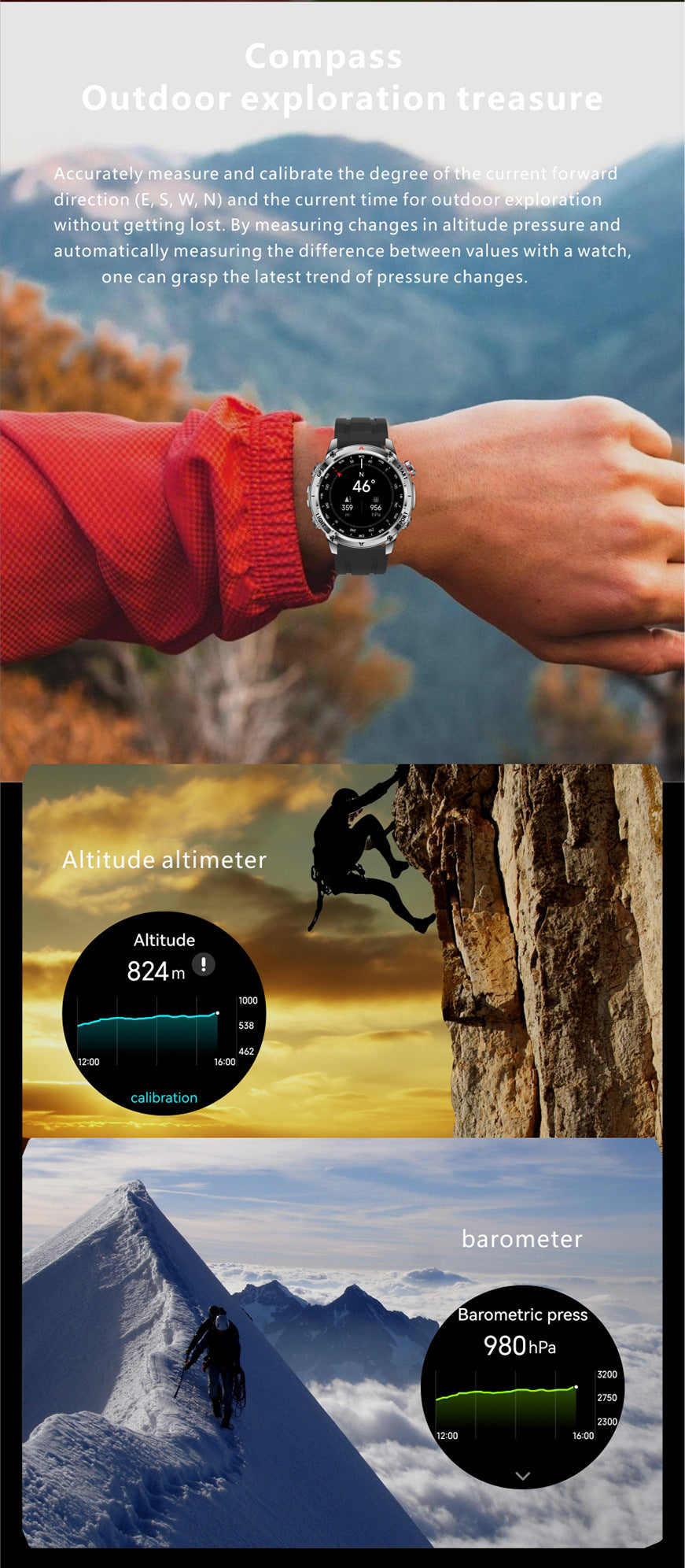 W10 Pro Smart Watch Bluetooth Call True Heart Rate Step Sleep IP68Deep Waterproof GPS Positioning and Three-Proof