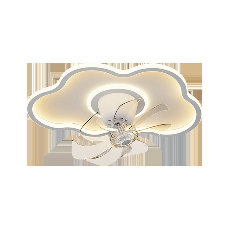 2025New Cloud Full Spectrum Integrated Ultra Bright Strip360Shaking Head Fan Bedroom Children's Room Ceiling Light Fixture