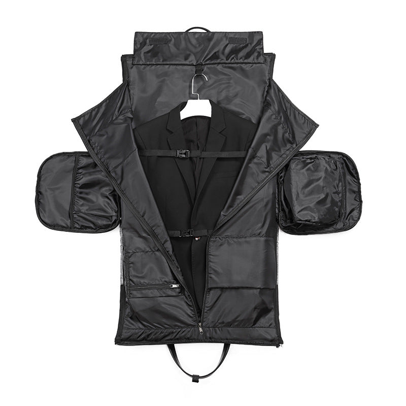 Men's Travel Bag Foldable Suit Gym Bag Large Capacity Multifunctional Waterproof Short Trip Handheld Shoulder Luggage Bag