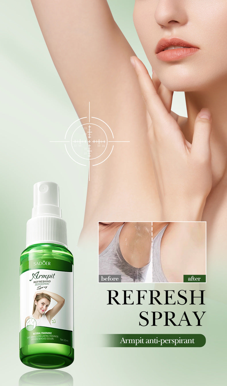 Underarm Antiperspirant Perfume Spray SADOER Portable Deodorant Spray for Body Odor and Sweat Control Cross-Border Wholesale