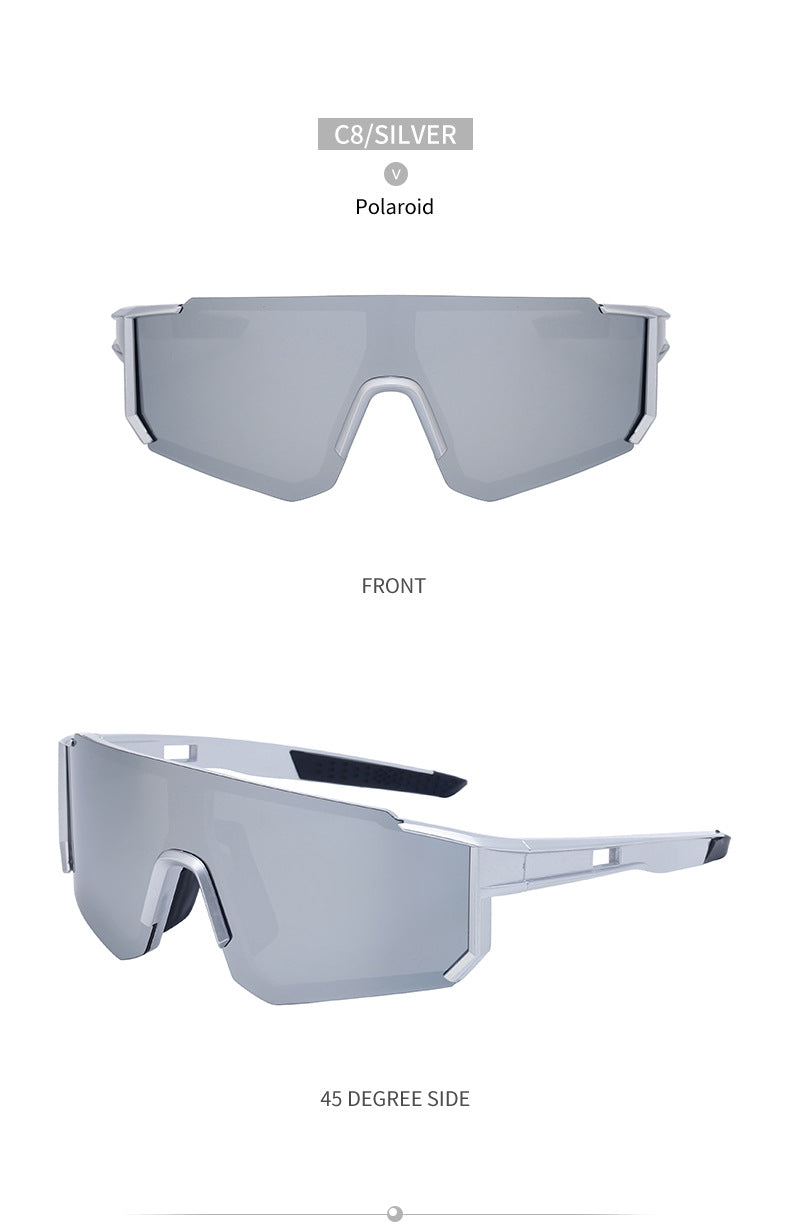 Outdoor Cycling Windproof Sunglasses for Men and Women, European and American Style One-piece Mountaineering Polarized Sunglasses Wholesale sunglasses