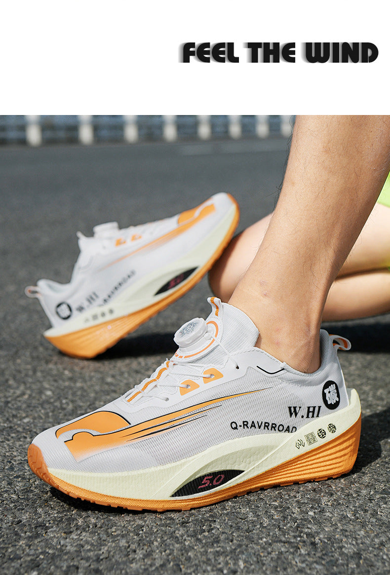 2025Autumn Winter New Style Real Explosive Carbon Plate Soft Sole Wear-Resistant Sports Shoes Parent-Child Rotating Buckle Comfortable Shock Absorption Rebound Running