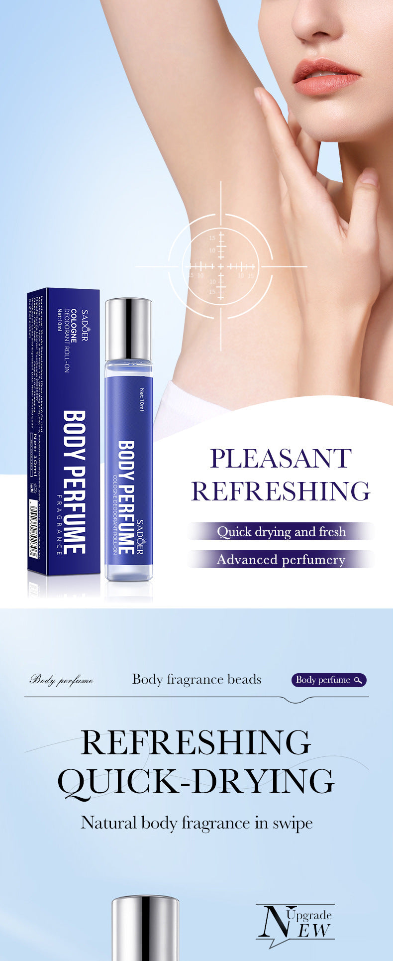 Roll-on Body Perfume SADOER Ancient Dragon silver Long-lasting Fresh Roll-on Perfume Cross-border Wholesale