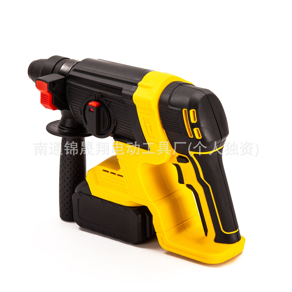Brushless Cordless Electric Hammer Impact Drill Lithium Battery Multi-Function Cordless Hammer Drill Electric Pickaxe Power Tool