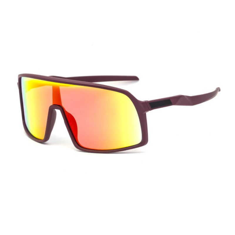 Polarized Sports Sunglasses for Women, European and American Fashion, Windproof Outdoor Cycling Sunglasses, Integrated Colorful Men's Trendy Fishing Glasses