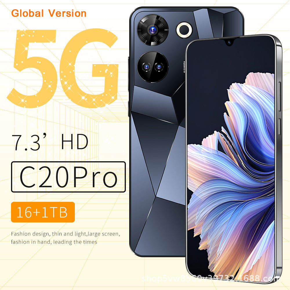 Mobile Phone C20Pro Smartphone16+1T Large Memory Dedicated7.3High Definition Screen Source Factory Wholesale