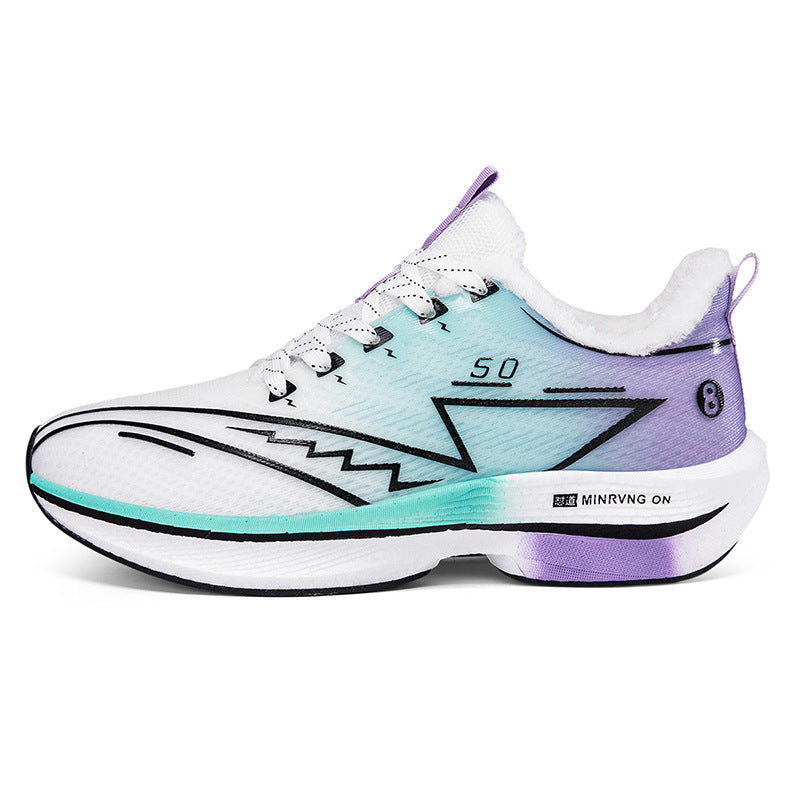 Red Rabbit8PRO Fleece-Lined Warm Running Shoes Outdoor Sports Casual Lightning Men and Women Real Explosive Carbon Plate Anti-Slip Running Shoes