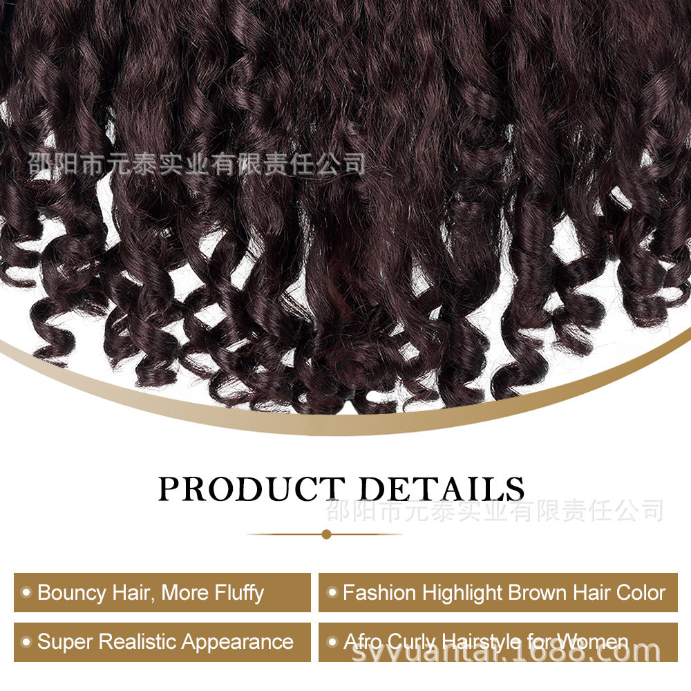Africa Afro YAKI curly Ribbon Hair Band Curly Hair Chemical Fiber Wig headband wigs