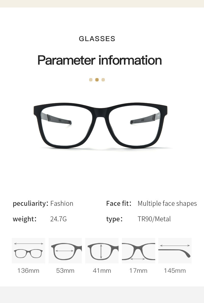 New Sports Glasses Frame TR Metal Frame Glasses Legs Frame Wholesale Export In Stock Cycling Glasses
