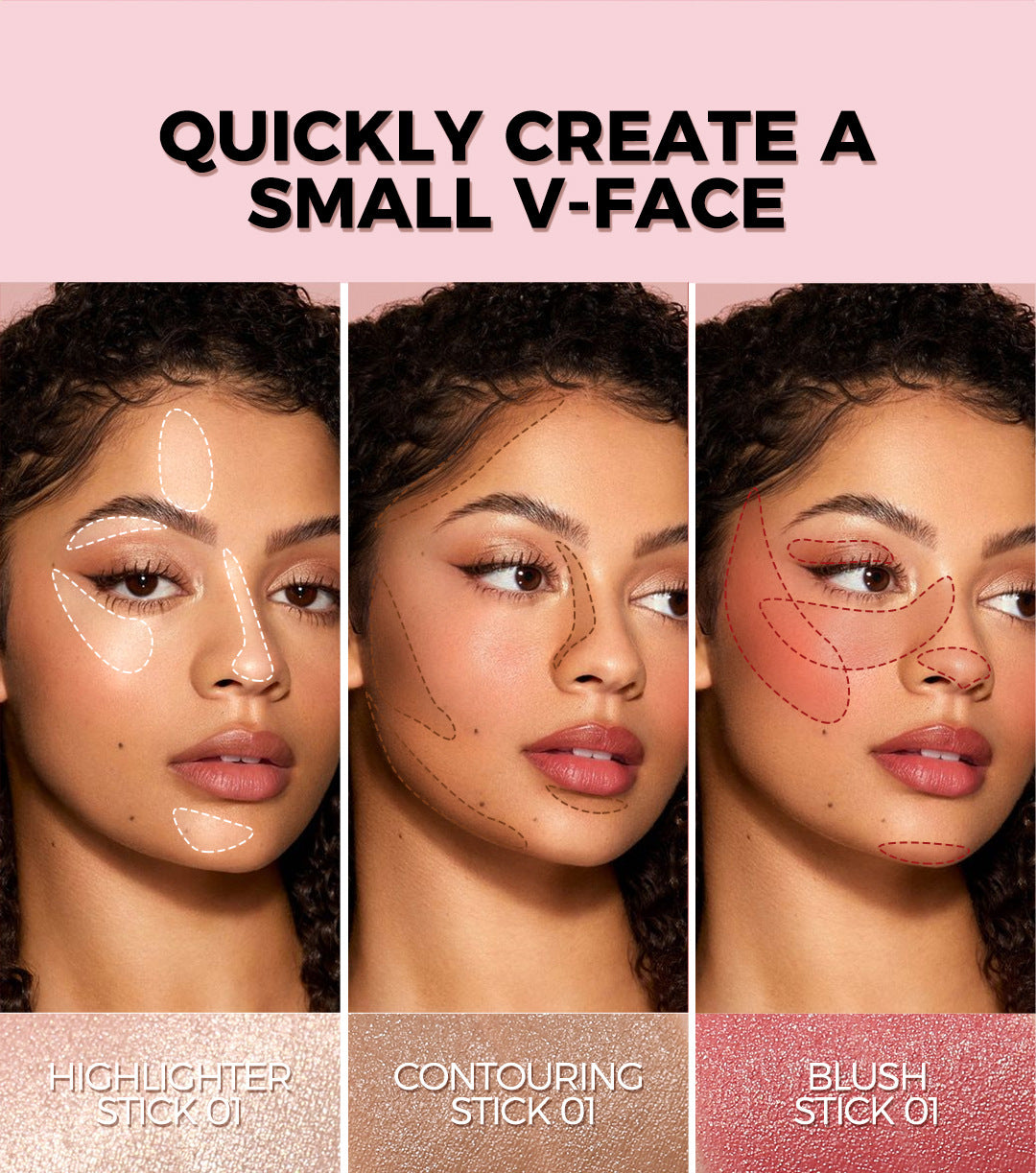 Hot-Selling Highlight Contour Stick Contour Shadow Pen Brightening 3D Eye Shadow Blush Cream Wholesale