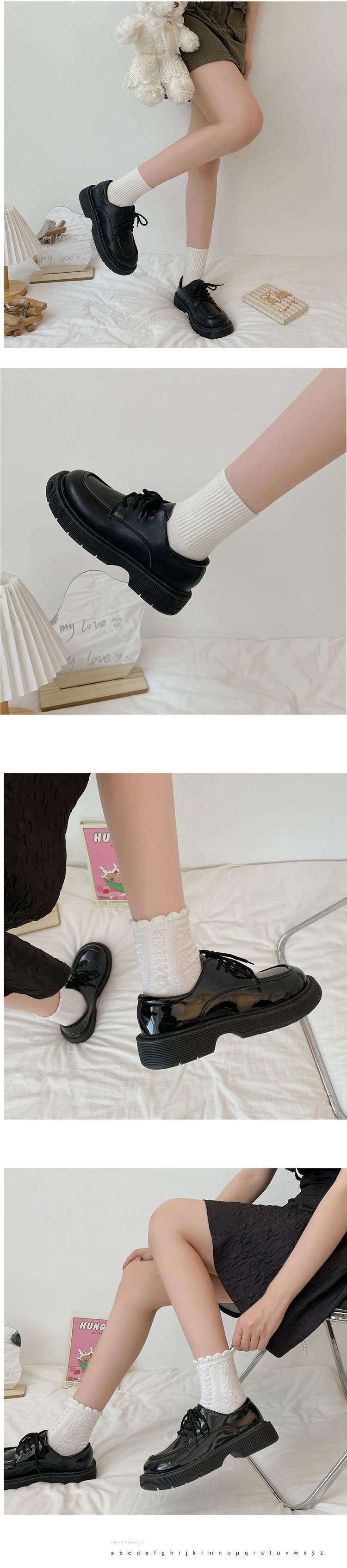 Xiaohongshu Women's Soft Sole Shoes New Thick Sole Chunky Heel Versatile Japanese Style jk French Mary Jane shoes for women with skirts