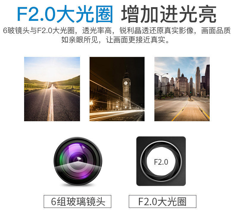 170High-definition dashcam with front, rear, and side recording touchscreen1080P Recorder WIFI Mobile Phone Interconnection