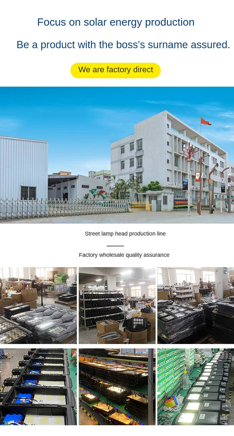 600W 800W 1000W High-Power Energy-Saving Outdoor Integrated Solar Lamp
