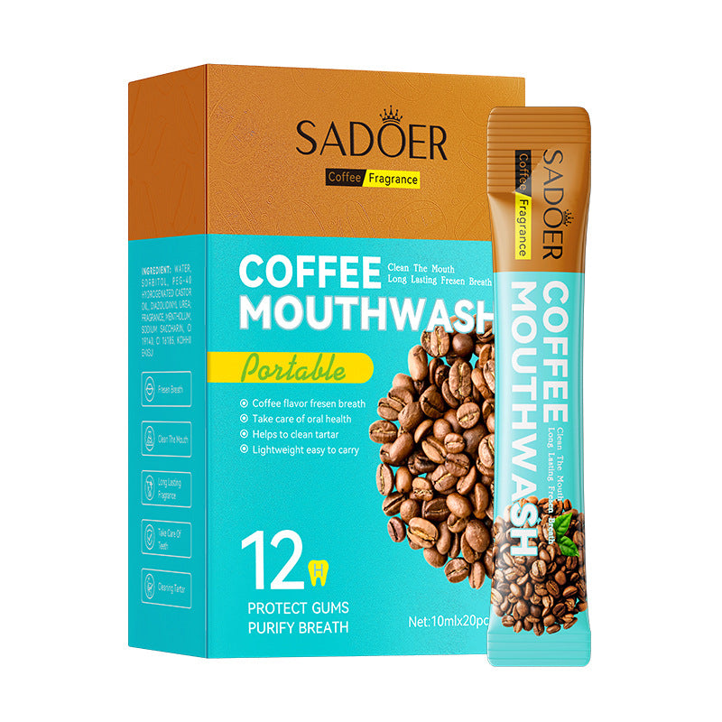 Full English Mouthwash Box Set SADOER Disposable Portable Oral Cleaning Care  Foreign Trade Wholesale