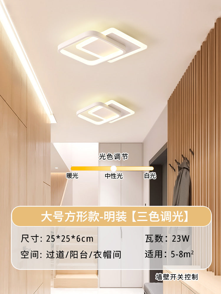 Creative aisle light corridor light, simple and modern led Ceiling Light Square Cloakroom Surface Mounted Recessed Entryway Stair Light