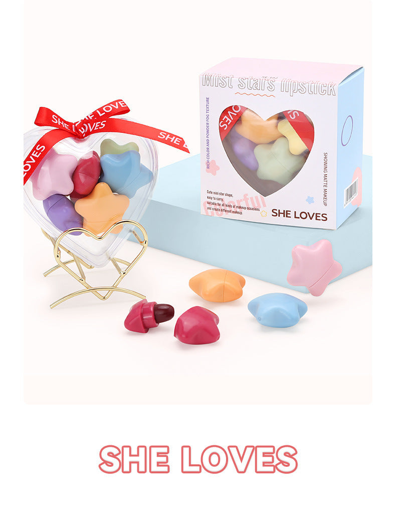 Lucky star8Color Little Star Lipstick Set Matte Velvet Lipstick Gift Box