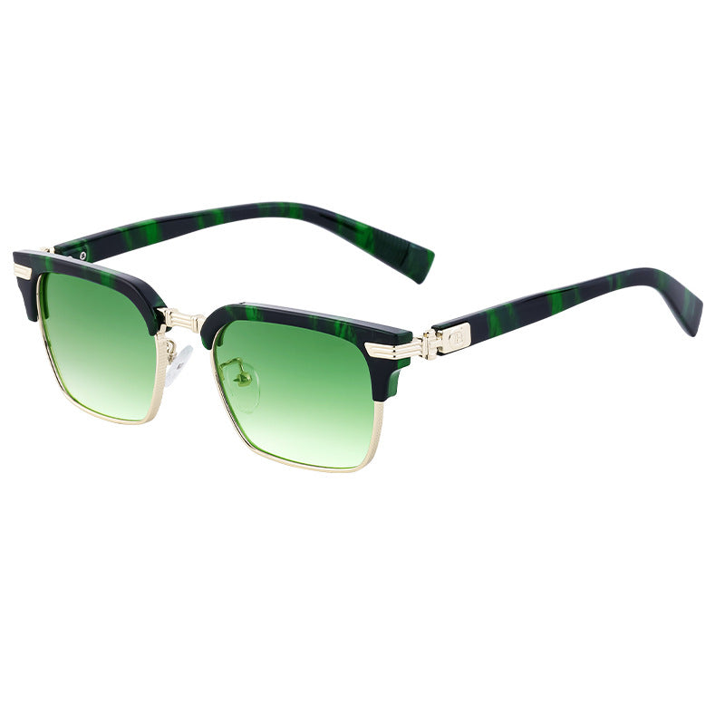 New Retro Square Frame Sunglasses Unisex Eyebrow Frame UV Protection Sunglasses Double Bridge Glasses shades