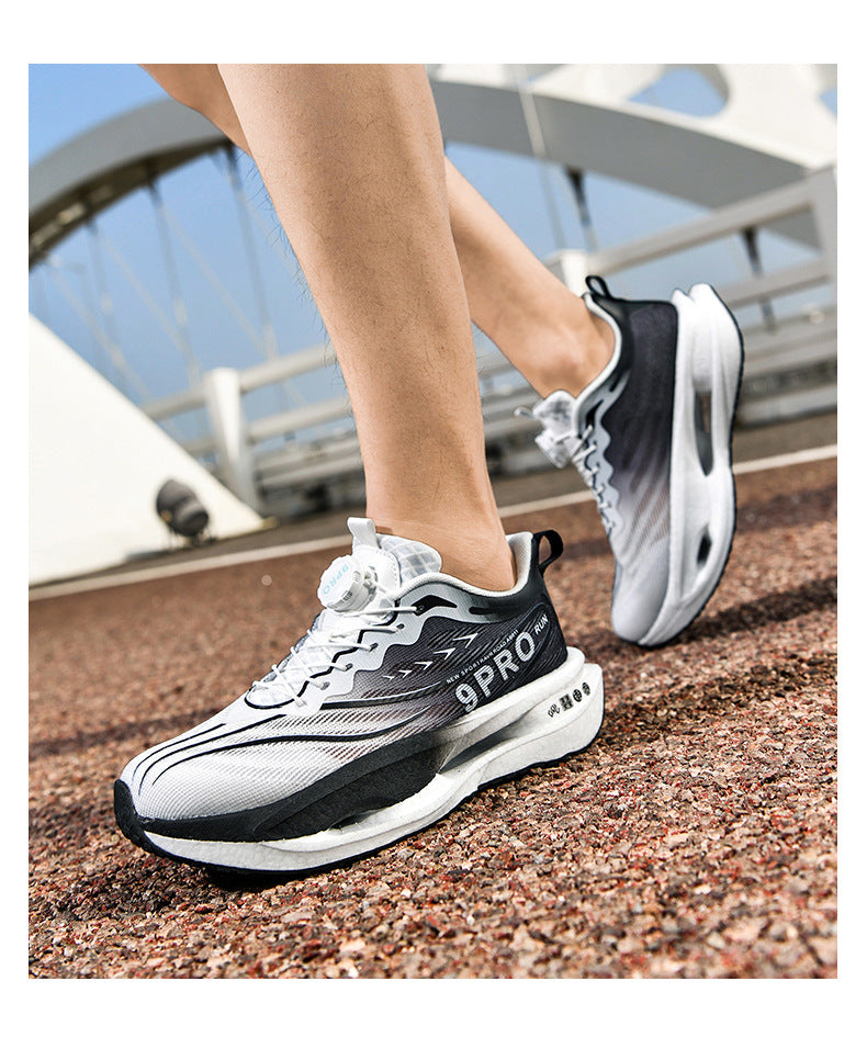 Red Rabbit9PRO Summer Breathable Jacquard Lightweight Sports Shoes with Rotating Buckle Casual Shoes Popcorn Carbon Plate Hollow Running Shoes