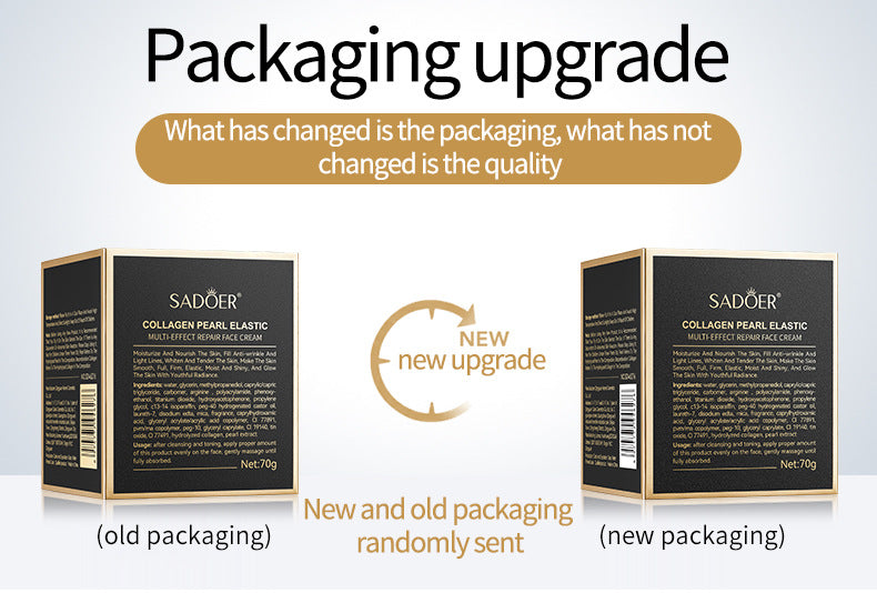 Full English Pearl Cream70g SADOER Collagen Hydrating Moisturizing Cream  Foreign Trade Wholesale