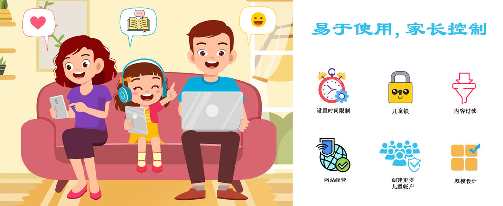 Tablet Pc7inch explosion-proof screen wifi Quad-core children's learning tablet with protective case