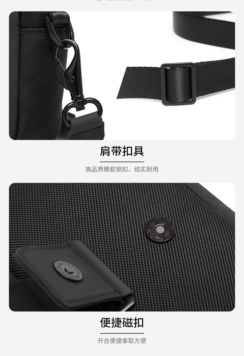 Men's Crossbody Bag High-End Single Shoulder Bag Portable Small Bag Waterproof Oxford Cloth Mini Men's Bag Trendy Style