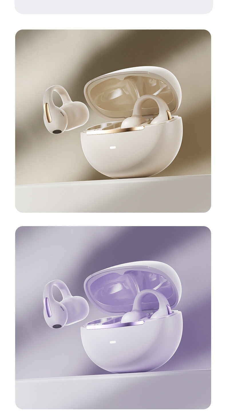 2025Popular M136Clip-on Bluetooth Earphones High Aesthetic Long Battery Life Non-in-ear Wireless Bluetooth Earphones