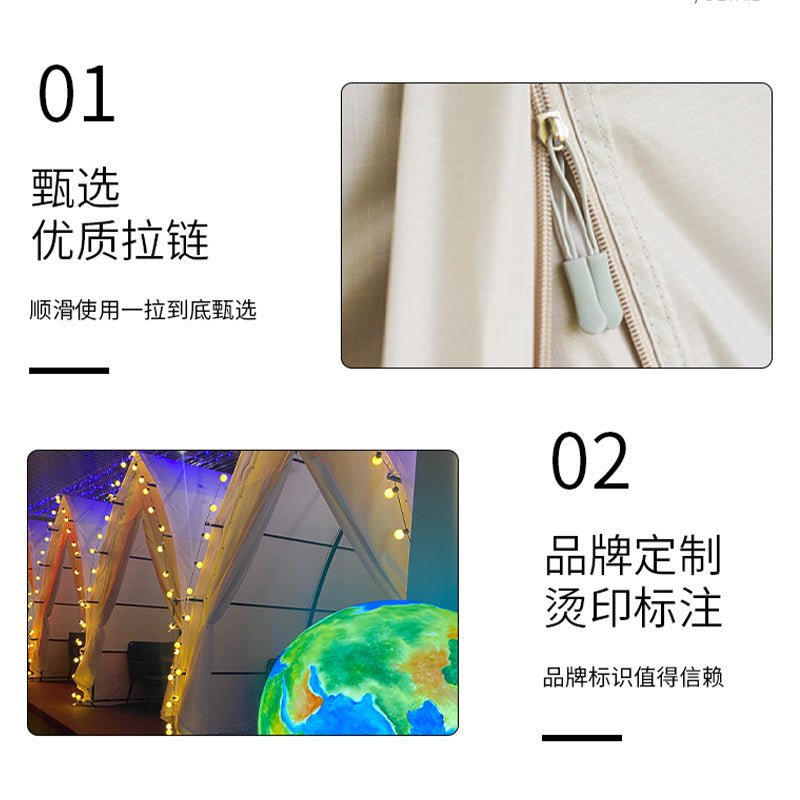 Outdoor Small Sailboat Tent Indoor and Outdoor Internet Celebrity Dining BBQ Tent Small Waterproof Windproof Beach Camping Tent