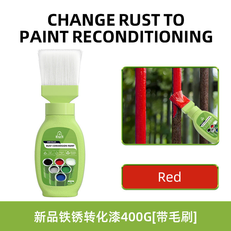 Qixia Water-Based Anti-Rust Paint, Rust-Free Roof Iron Rust Conversion Paint, Color Steel Tile Renovation Paint, Water-Based Anti-Rust Paint