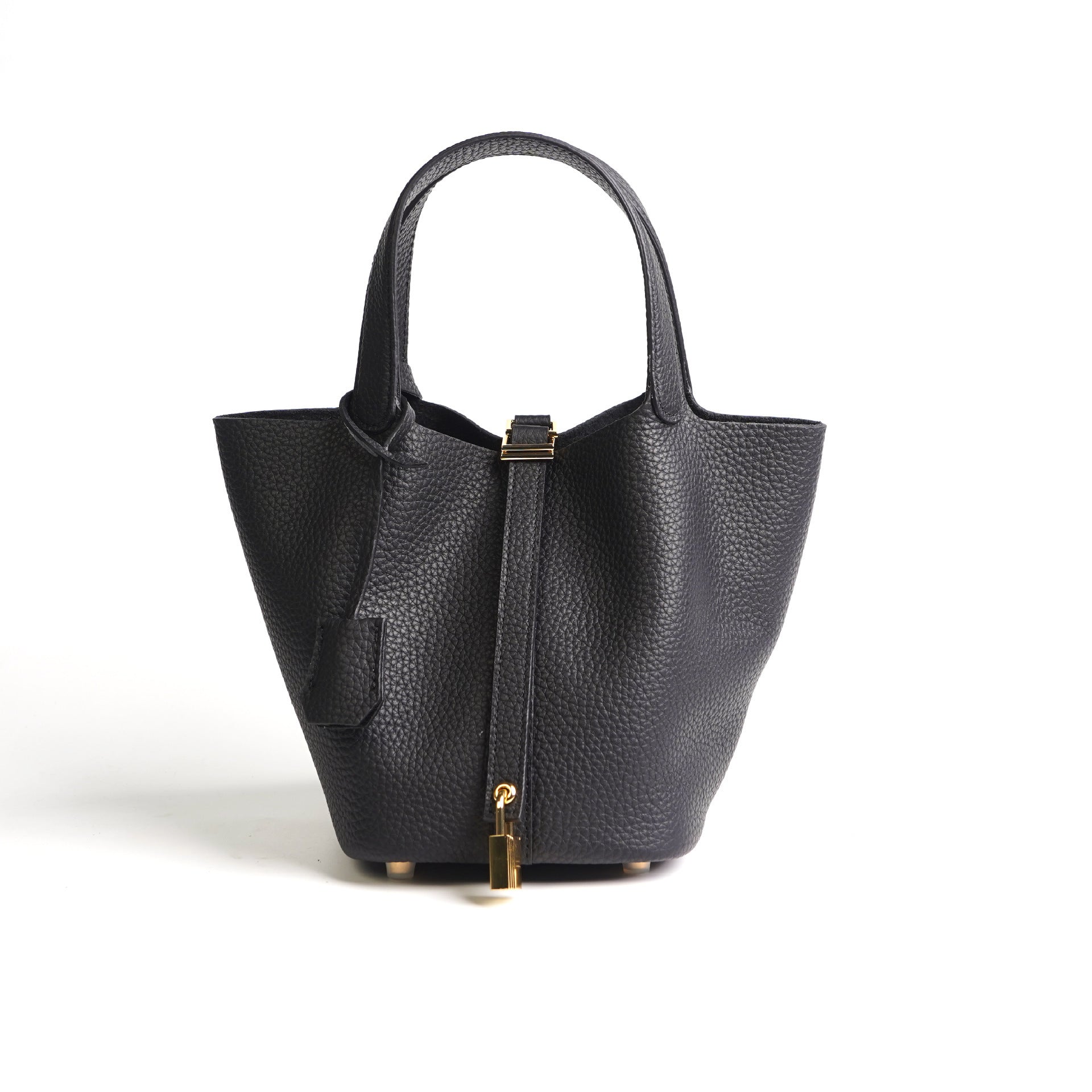 European and American New Hot-Selling Simple Women's Top Layer Cowhide Large Capacity Versatile Bucket Bag Handbag