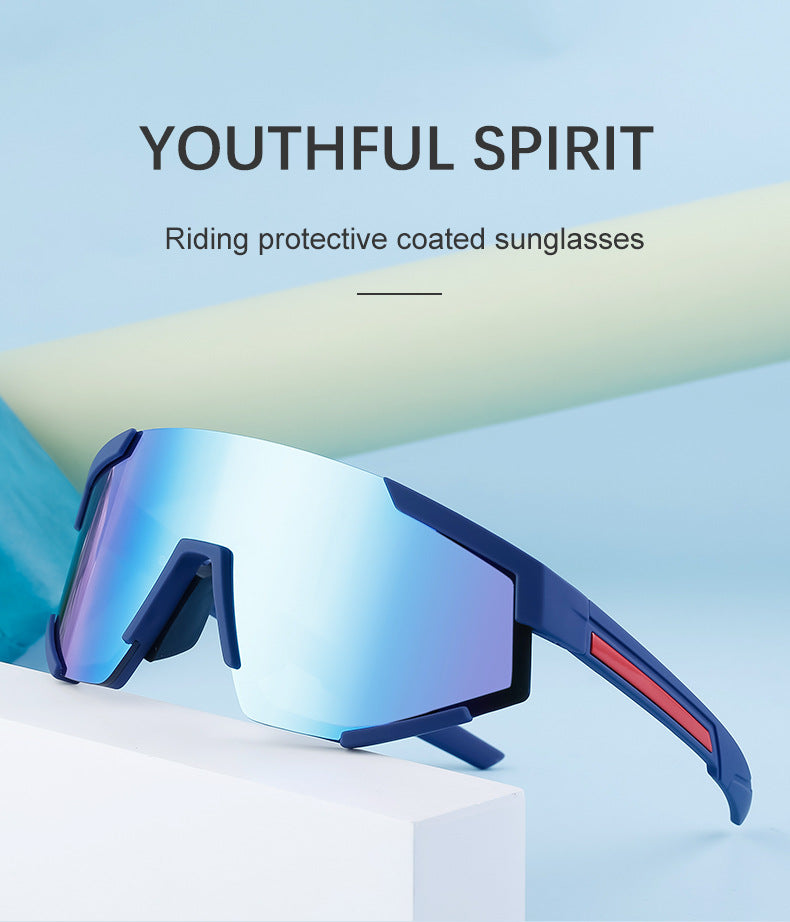 New Cycling Goggles for Women, UV Protection, One-Piece Large Frame Sunglasses, Outdoor Sports Colorful Integrated Sunglasses