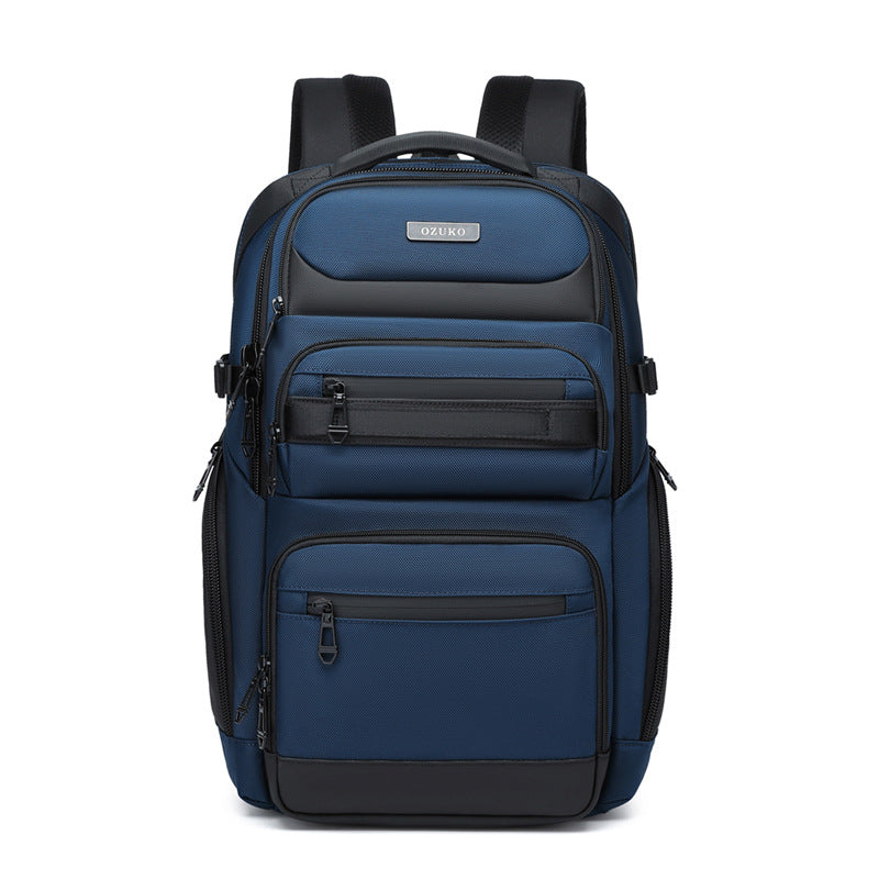 OZUKO Business Backpack Men's Computer Backpack Waterproof High-end Business Travel College Student Commuting School Bag