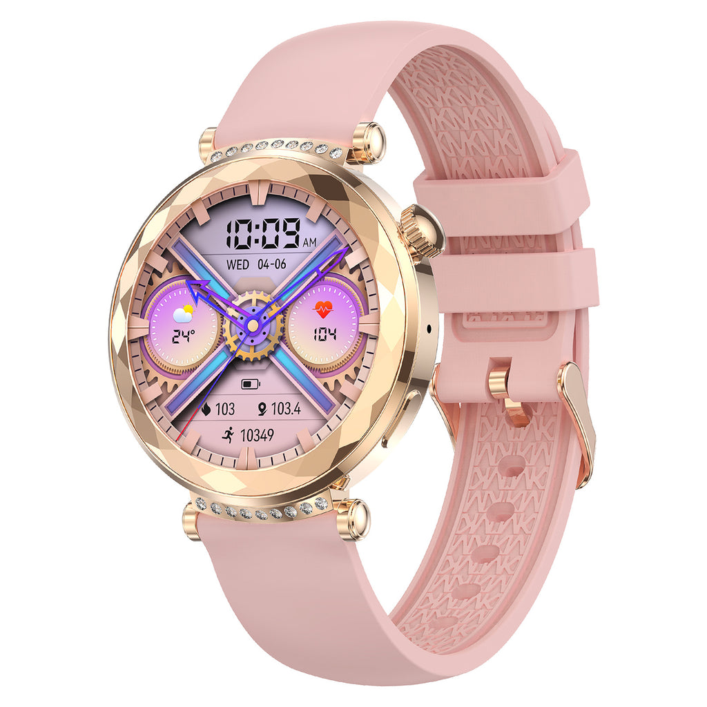 HK88Smart Watch1.19inch Bluetooth Call True Heart Rate Pedometer Sleep Monitor Women's Sports Watch