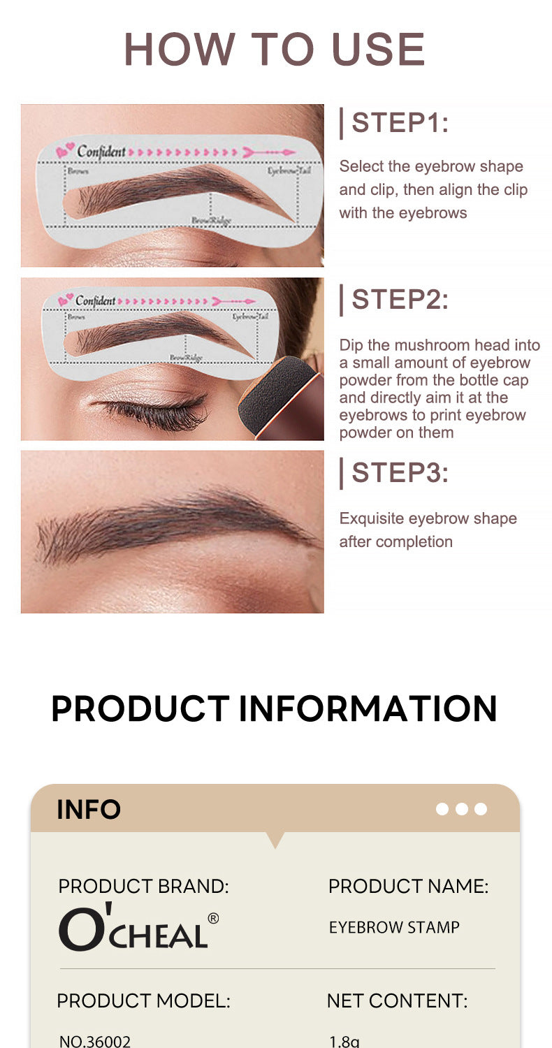 AliExpress Ouqianya Eyebrow Powder Stick Stamp with Eyebrow Card+Eyebrow Brush Long-lasting Multi-functional Eyebrow Dye Cream1.8g