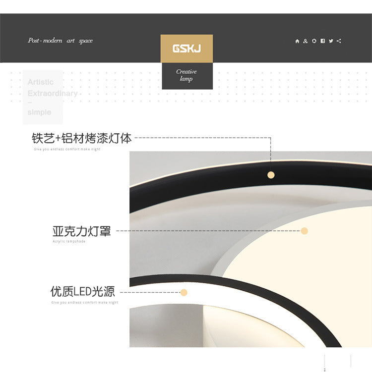 Full Spectrum Creative Nordic Master Bedroom Ceiling Light Simple Modern Home Study Light led Room Lighting Fixtures