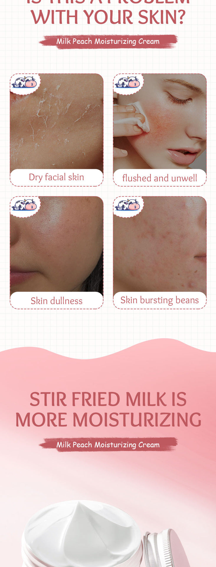 Milk Fruit Cream SADOER Smooth and delicate hydrating skin moisturizing cream cross-border foreign trade wholesale